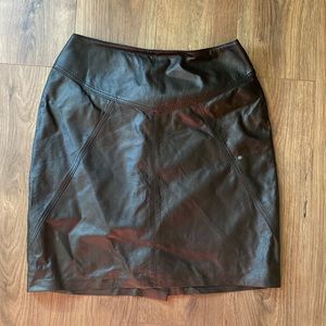 Vintage leather miniskirt